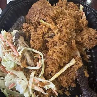 Enough leftover food for lunch for the next day