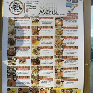 Wide selection of food. You have to call ahead because there are certain days that they don't cook certain meals.