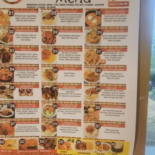 ramen and noodles, menu