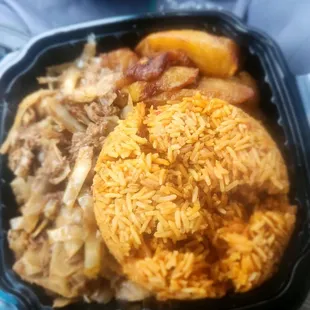 D17 with rice and plantains delicious