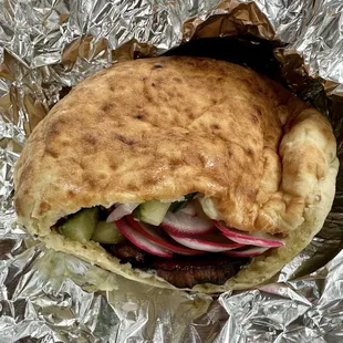 Mike's grilled eggplant sandwich.