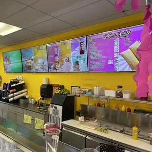 Counter and menu