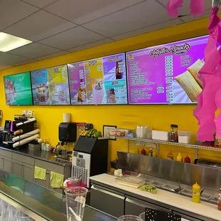 Counter and menu