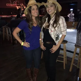 With my friend am kicking  our boots for  some country line dancing.  Not bad for beginners!  helpful.
