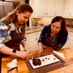 Mother and daughter private cooking class -- just for two.
