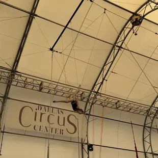 Flying. Trapeze