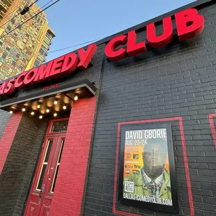 Front of Dallas comedy club