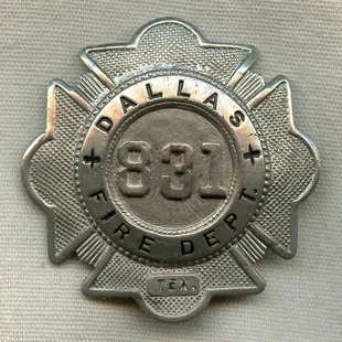 Circa 1900s-Early 1910s Dallas, Texas Fire Department Hat Badge by S.H. Reese