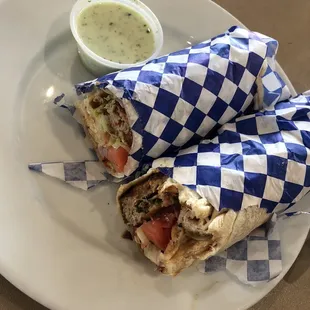 Chicken seekh wrap.