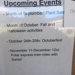 Upcoming events 2020