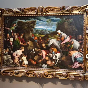 The picture of the painting that I'm staring at in the exhibition is fancy but brilliant.