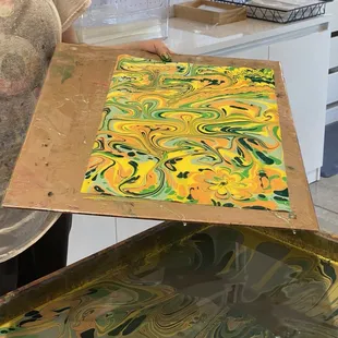 Finished Painted paper example