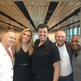 Our friend Leslie (center) sings in the @TurtleCreekChorale... Us with his younger daughter.
