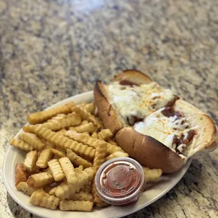 Chicken Parmesan Sub with French Fries