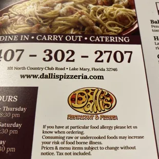 Dalli&apos;s contact information.