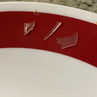 Slivers of glass found in our food