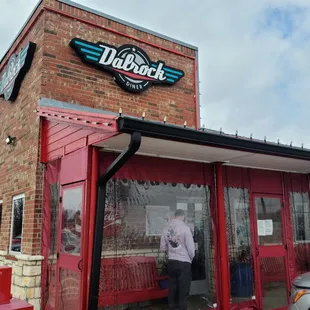 the front of the restaurant