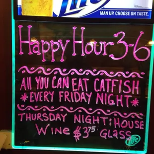 happy hour sign