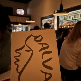 Menu art with lighting