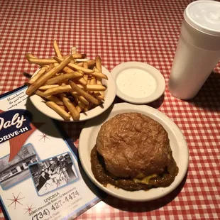 Chee-Chee&amp; Fries with a side of ranch.