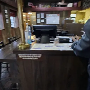 Register/counter dining (blurry pic)