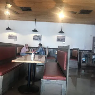 Comfortable large booths