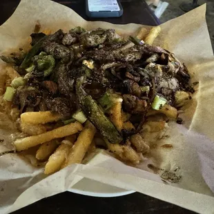 Philly style loaded fries
