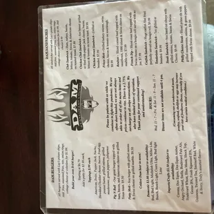 Menu pictures