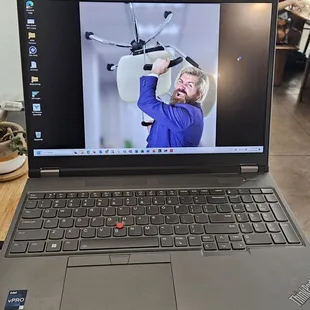 Working at the coffee shop