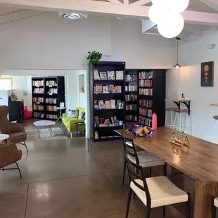 Take a load off. Read a book and sip a hot cup of Joe.