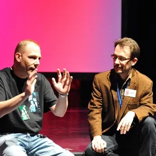 Festival Director John LaBonney and Executive Director Lee Lanier at 2013 Dam Short Film Festival at the Boulder Theatre