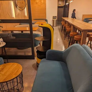 the interior of a coffee shop