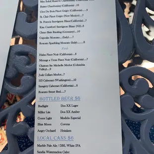 Beer &amp; wine