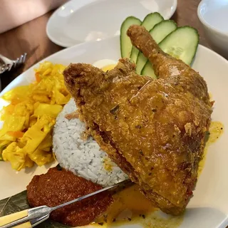 Nasi Lemak with Ayam Goreng & Kuah