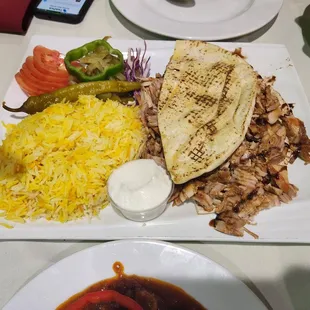Chicken shawarma plate