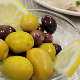 Especially yummy olives.  Not your run-of-the-mill kind.  Very crisp and flavorful.