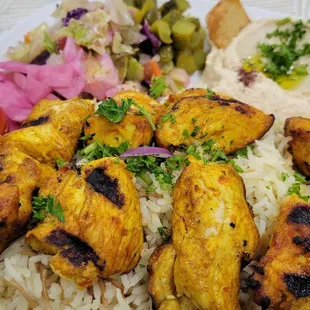 My chicken kabob dinner.  A delicious adventure.