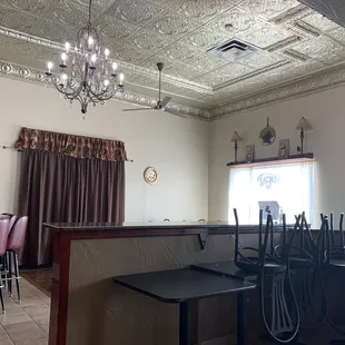 Interior view.  Patio seating as well.