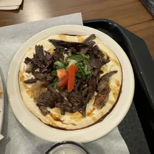 Hummus with shawarma!