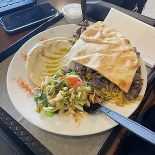 Beef Shwarma plate