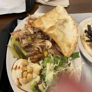 Chicken shawarma plate