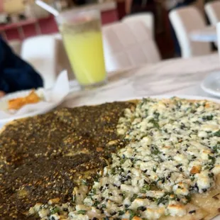 Flatbread (mana'eish) with Za'atar/cheese