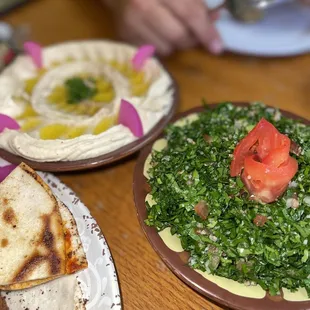Tabouleh and Hummus
