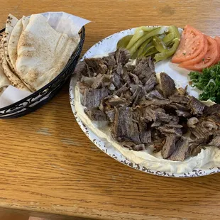 Shawarma Over Hummus