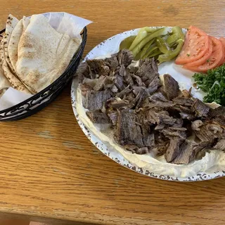 Shawarma Over Hummus