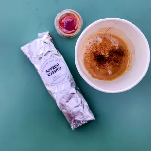 Cortado and Soyrizo Burrito
