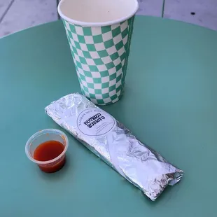 Cortado and Soyrizo Burrito