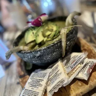 a bowl of avocado