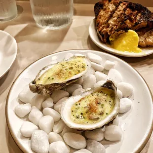 Grilled oysters