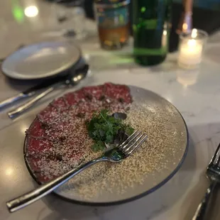 a plate of food on a table